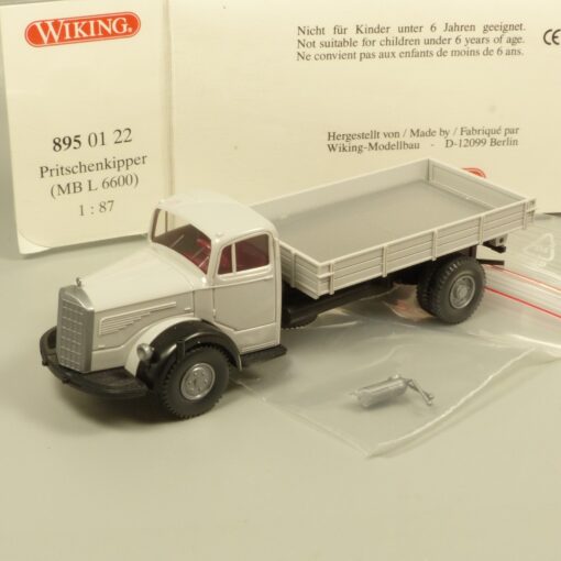 Wiking 1:87 8950122 MB L 6600 Pritschenkipper hellgrau in OVP EX7183