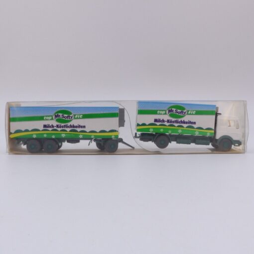 Wiking 1:87 Nr.: 30458 Mercedes 1635 Hängerzug Mr. Softy, in OVP EX2826 – Bild 3