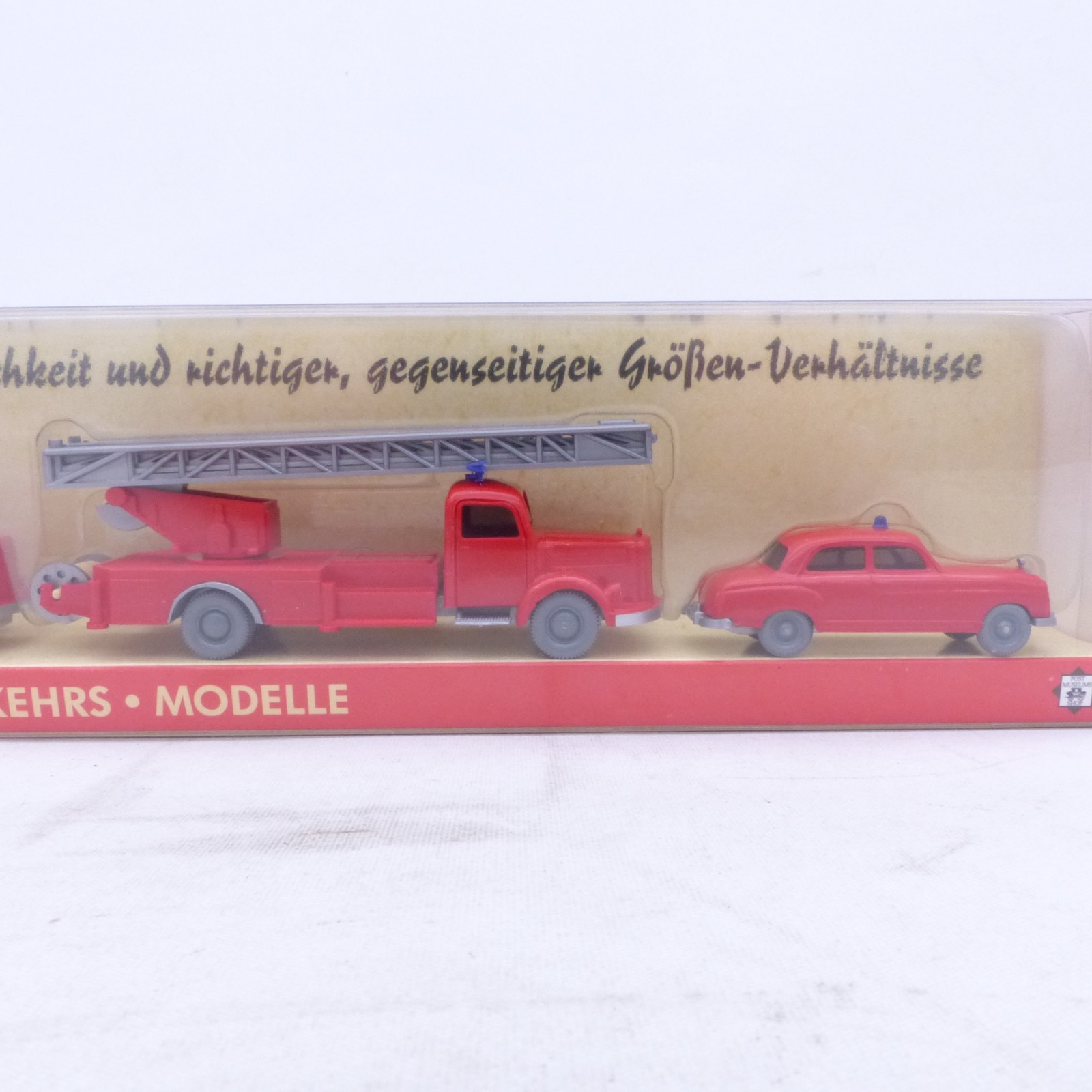 Wiking 1:87 PMS 182290 Themenset Feuerwehr mit 4 Modellen in OVP EX8478 – Bild 3