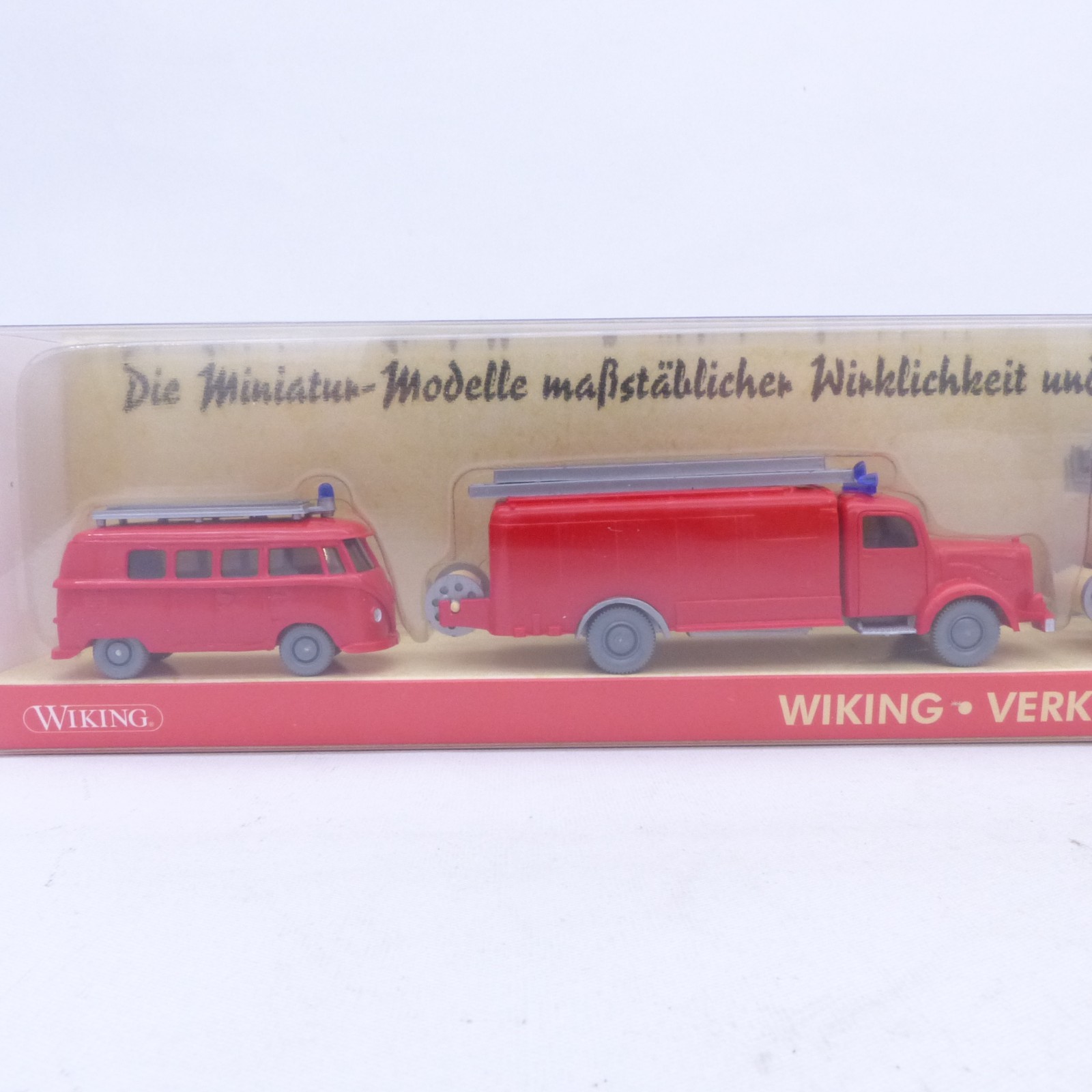 Wiking 1:87 PMS 182290 Themenset Feuerwehr mit 4 Modellen in OVP EX8478 – Bild 4