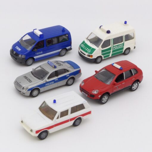 5er Pack 1:87 diverse Einsatzwagen verschiedener Hersteller in Tüte o. EX4437