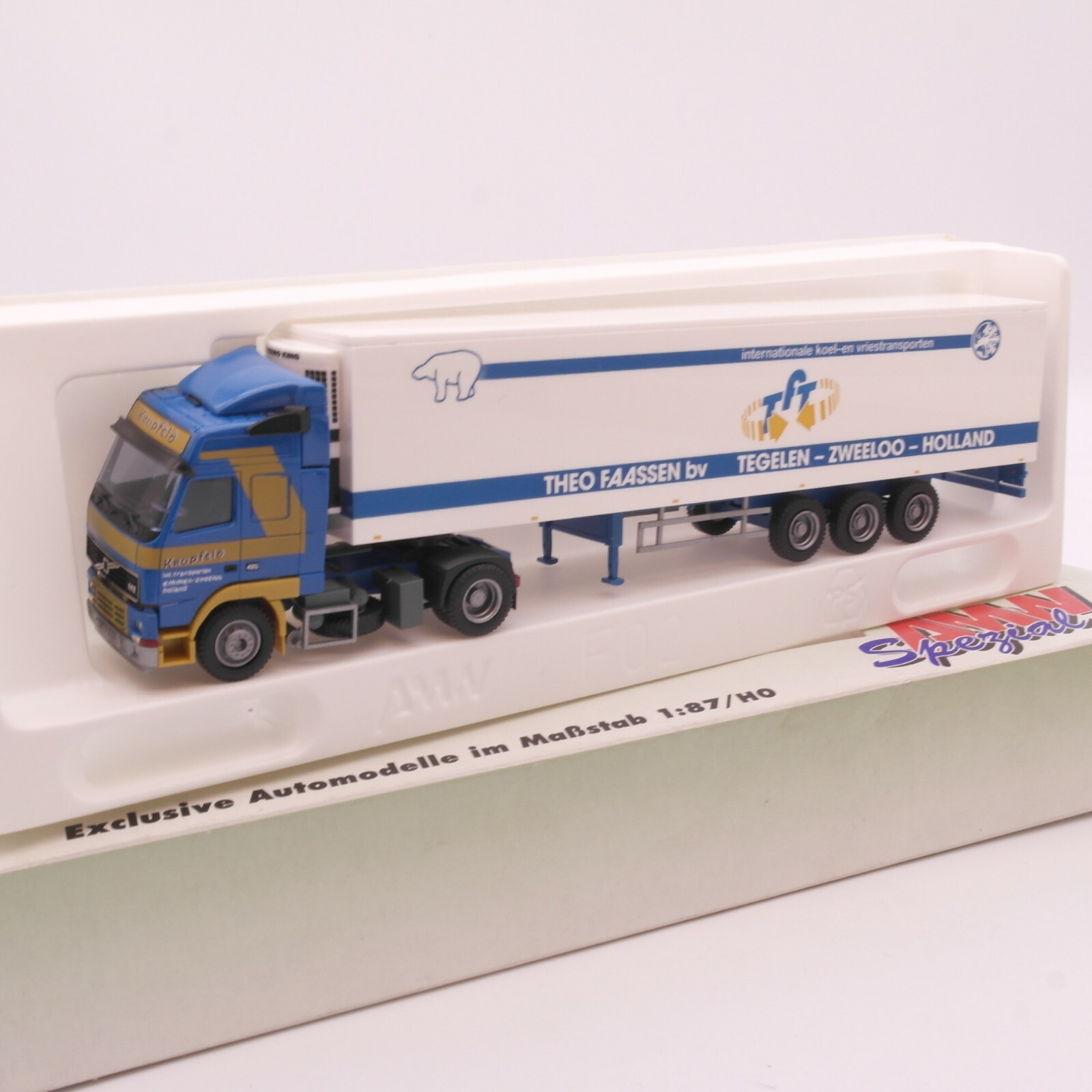 AMW 1:87 70502 Volvo FH 12 Kühlkoffersattelzug Spedition Kropfe in OVP RT4440