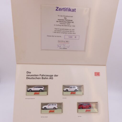 AMW / AWM 1:87 Modellautoset 4 Fahrzeuge der Deutschen Bahn AG in OVP EX6851