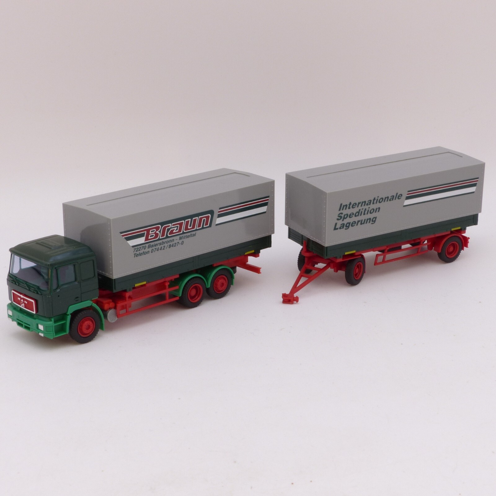 AMW / AWM 1:87 Nr.: 70177 MAN F90 Hängerzug Braun, siehe Bilder o. EX101