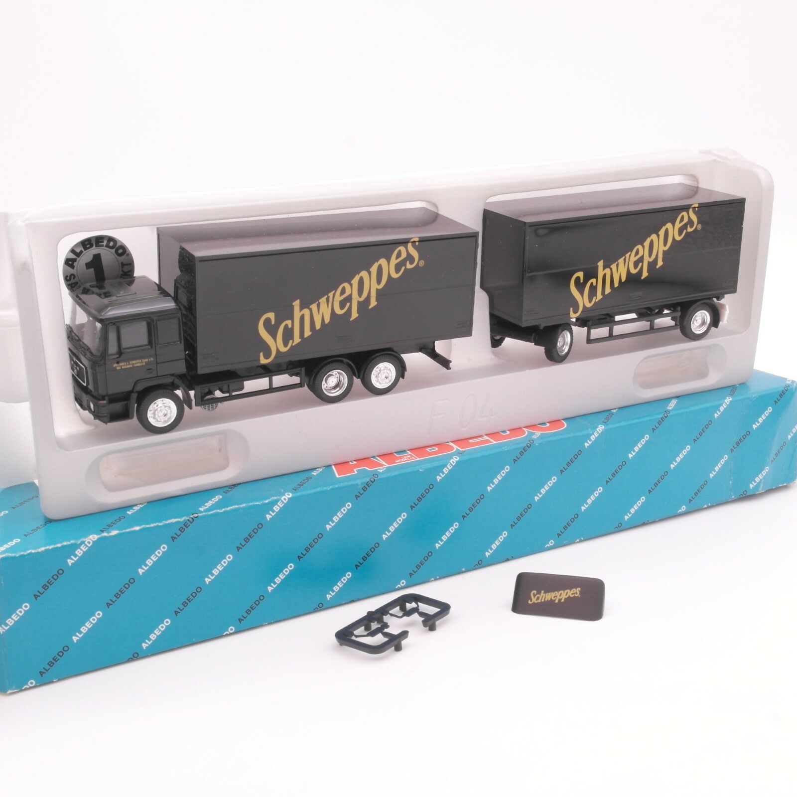 Albedo 1:87 200259 MAN F90 Hängerzug Schweppes in OVP RT3561