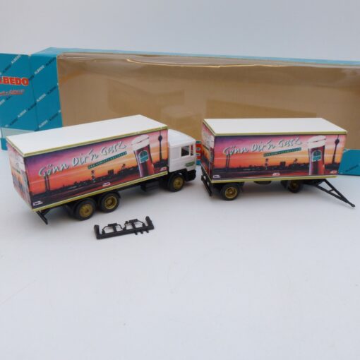Albedo / Herpa 1:87 Nr.: 200312 MAN F90 Hängerzug Gönn Dir´n Gatz, in OVP EB105 – Bild 3