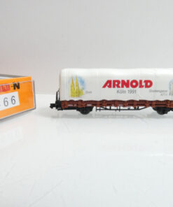 Arnold Spur N 4466 Rungenwagen mit Plane Frohe Weihnachten Köln in OVP AR4618