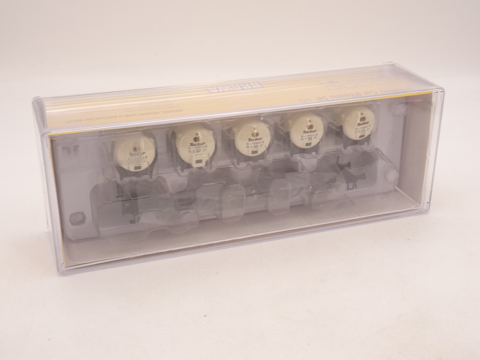 BRAWA H0 49112 Behältertragwagen Tucher der DB neuwertig in OVP QR131 – Bild 4