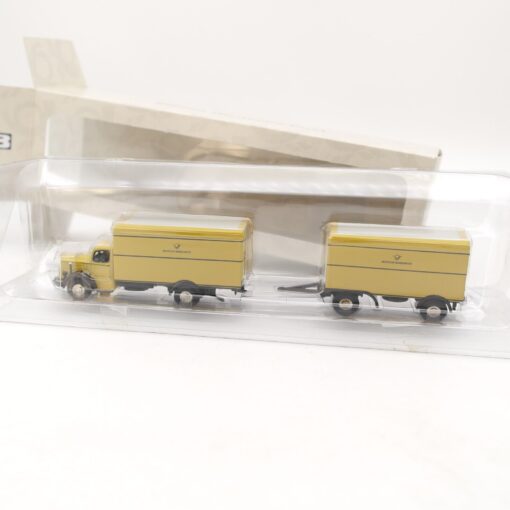 BUB 1:87 010467 MB L6600 Paketpostwagen mit Anhänger in OVP QR8585 – Bild 3