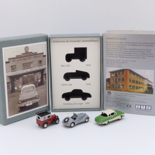 BUB 1:87 Museums Collection: Set mit 3 PKW Modellen, in OVP EX2191 – Bild 4