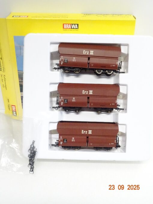 Brawa H0 2005 Erzwagen-Set 3tlg. OOtz23 der DB in OVP JL3131