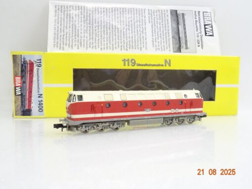 Brawa N 1400 Diesellok BR 119 006-5 der DR in OVP JL2514