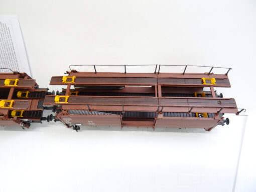 Brawa Spur 0 37051 A+B Doppelset Autotransportwagen Off 52 der DB in OVP LE357 – Bild 5