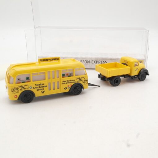 Brekina 1:87 010671 Magirus mit Anhänger Telefon Express in OVP QR2441 – Bild 3