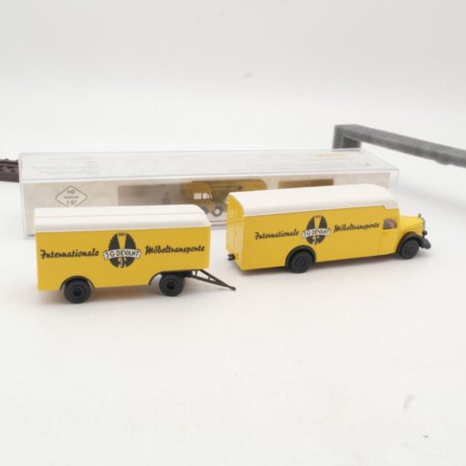Brekina 1:87 018356 MB L 6600 Möbelzug JG Devant in OVP QR9492 – Bild 3