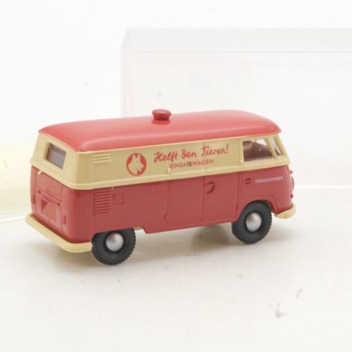 Brekina 1:87 3274 VW Bus T1 Kasten Helft den Tieren in OVP QR2845 – Bild 3