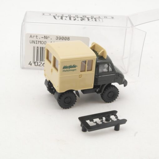 Brekina 1:87 39008 Unimog 411 Koffer Westfalia Melkanlagen in OVP RR2927 – Bild 3