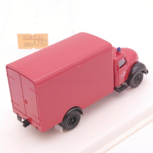 Brekina 1:87 4203 Magirus Mercur Koffer-LKW Feuerwehr Krefeld in OVP EZ8629 – Bild 3