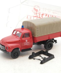 Brekina 1:87 Opel Blitz Pritsche Plane Feuerwehr Wassenburg in EVP RG1925