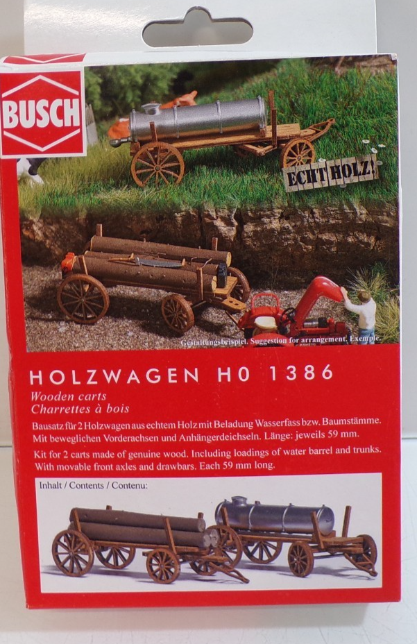 Busch H0 1386 Holzwagen in OVP PK3077