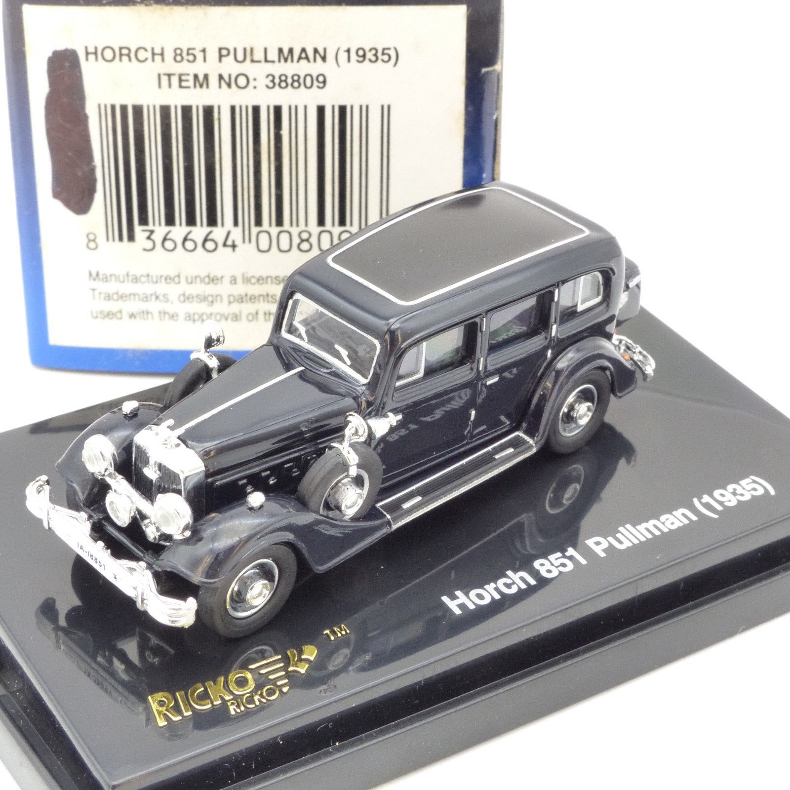 Busch / Ricko 1:87 38809 Horch 851 Pullmann (1935) schwarz in OVP EX8205