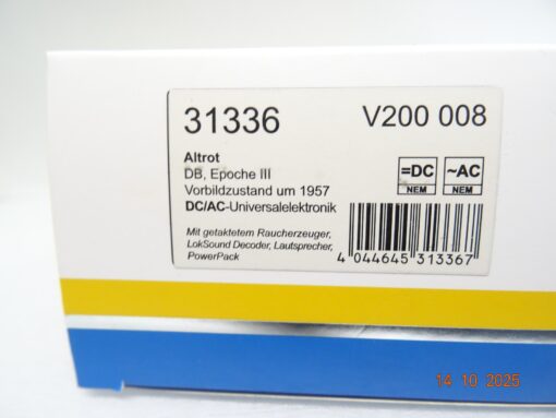 ESU H0 31336 Diesellok V 200 008 der DB Digital Sound etc. in OVP JL3599 – Bild 7