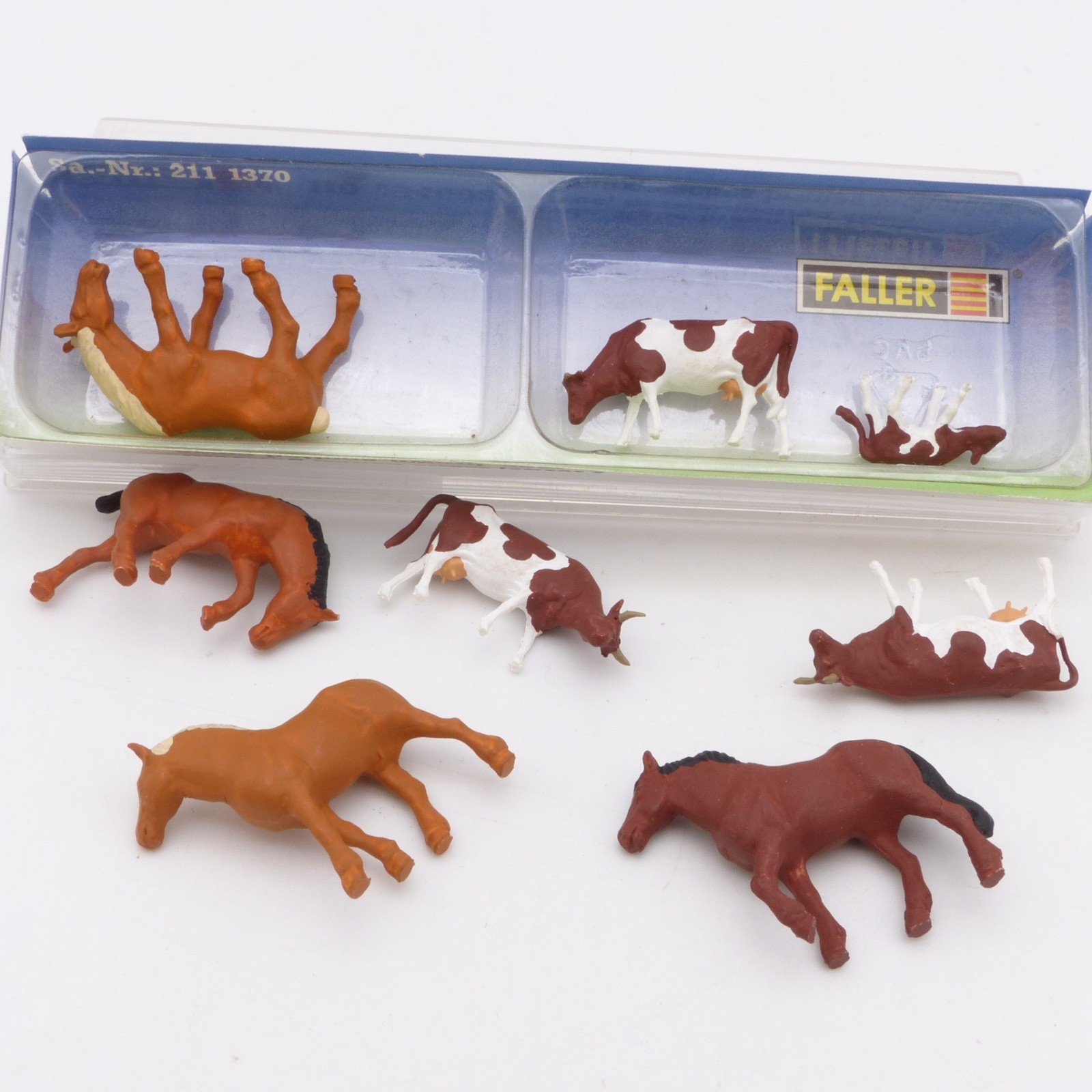 Faller H0 154002 Pferde Kühe braun gefleckt in OVP EX8270