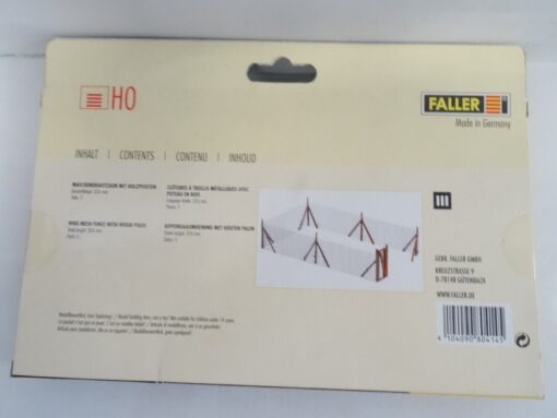 Faller H0 180414 Maschendrahtzaun mit Holzpfosten neuwertig in OVP QR4970 – Bild 3