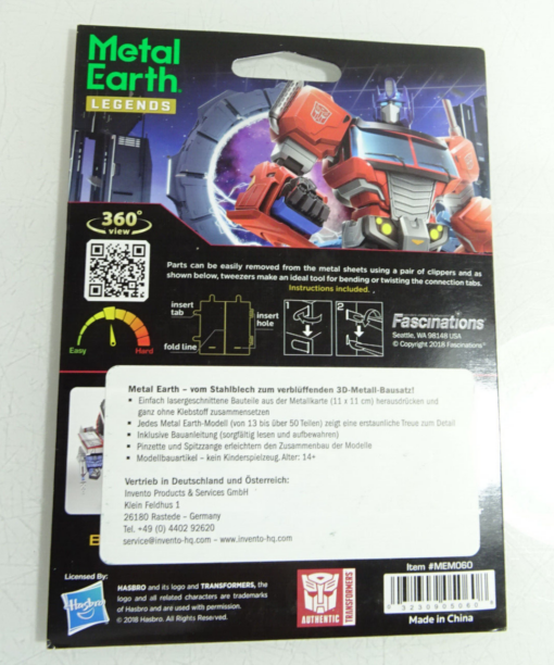 Fascinations Metall Earth Legends Bausatz 3 D Figur Starscream in OVP AR8180 – Bild 3