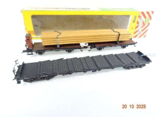 Fleischmann H0 1493 Drehschemelwagen + Tiefladewagen, siehe Foto in OVP RR4231 – Bild 3