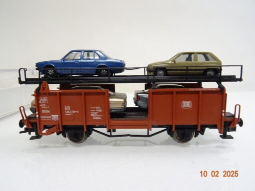 Fleischmann H0 5225 K Autotransportwagen mit PKW der DB in OVP PR5903 – Bild 3