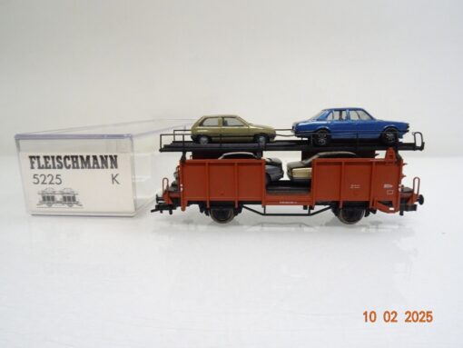 Fleischmann H0 5225 K Autotransportwagen mit PKW der DB in OVP PR5903