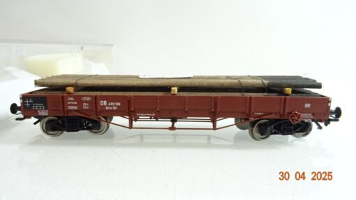 Fleischmann H0 52628701 K Niederbordwagen m. Telegrafenmasten d.DB in OVP PR7383 – Bild 3