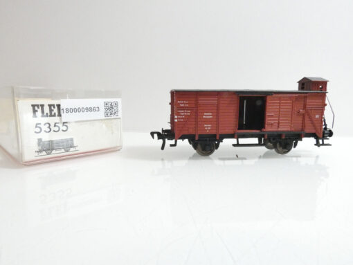 Fleischmann H0 5355 Gedeckter Güterwagen mit Brsh. der DB in OVP AR3235
