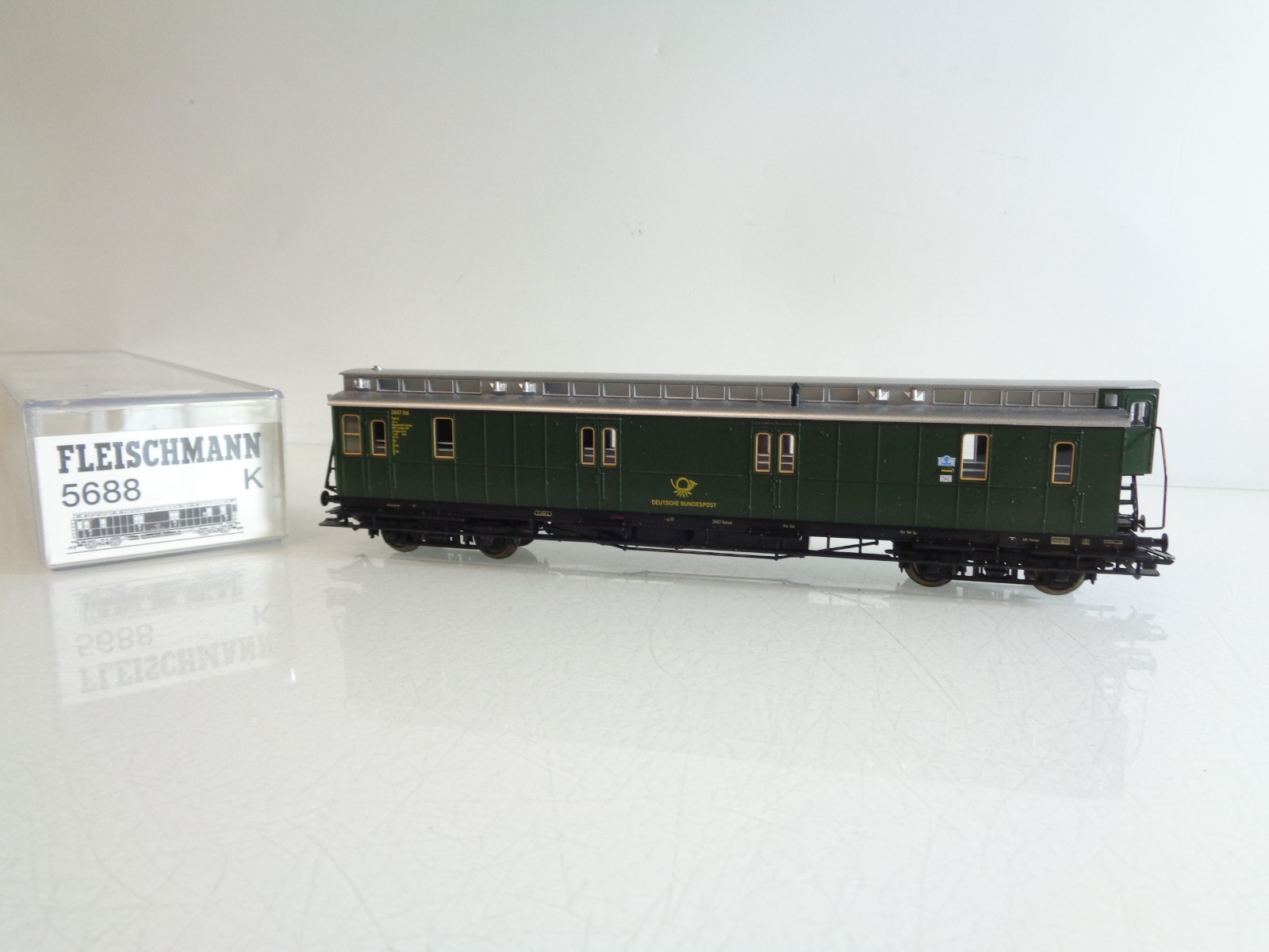 Fleischmann H0 5688 K AC Bahnpostwagen der DBP in OVP für Märklin BH838