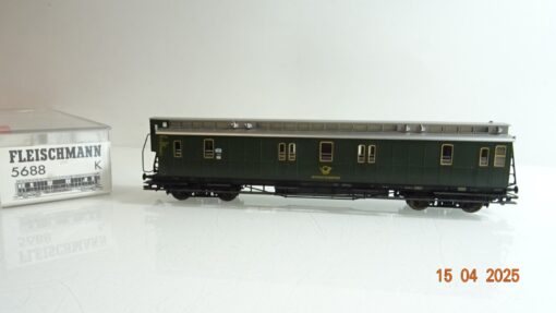 Fleischmann H0 5688 K Bahnpostwagen mit Bremserhaus in OVP PR7158