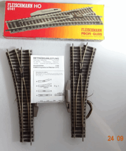 Fleischmann H0 6141 Profigleis elekt. Weichenpaar siehe Foto in OVP PK1059