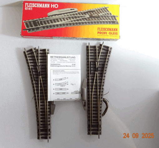 Fleischmann H0 6141 Profigleis elekt. Weichenpaar siehe Foto in OVP PK1059
