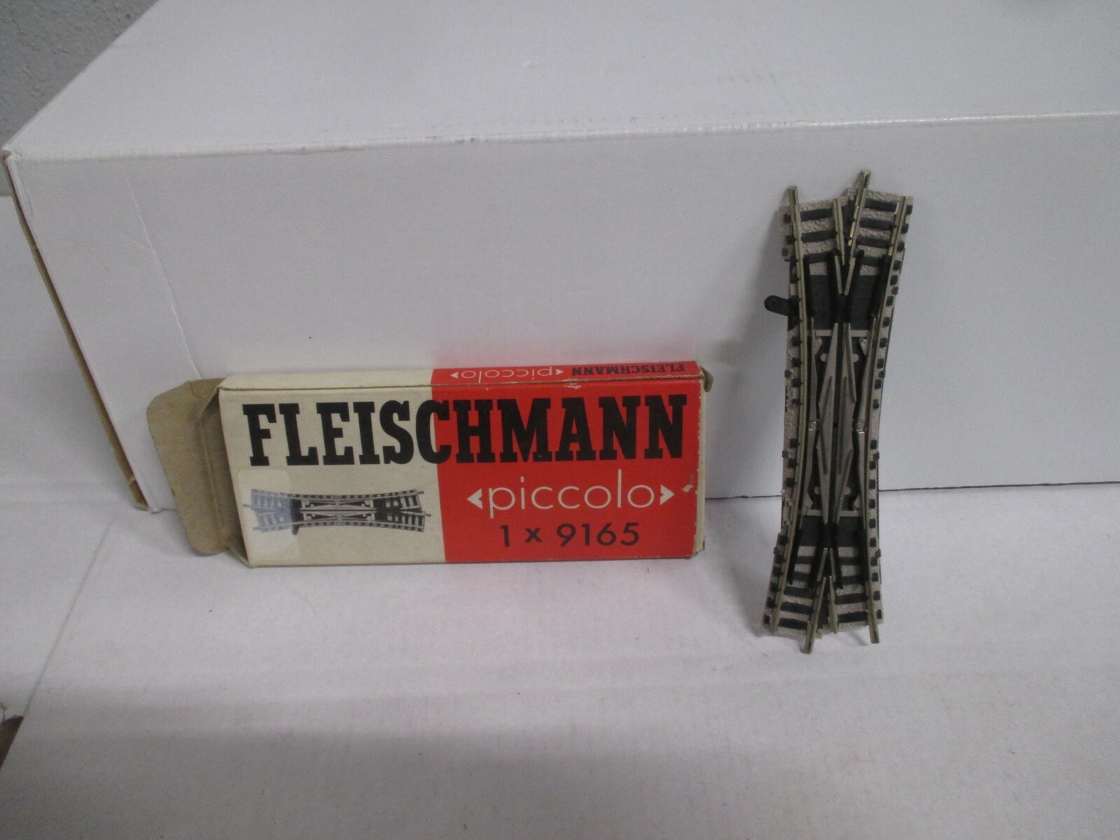 Fleischmann H0 9165 Doppeltekreuzungsweiche ohne Elektr. Antrieb m.OVP WZ6068A