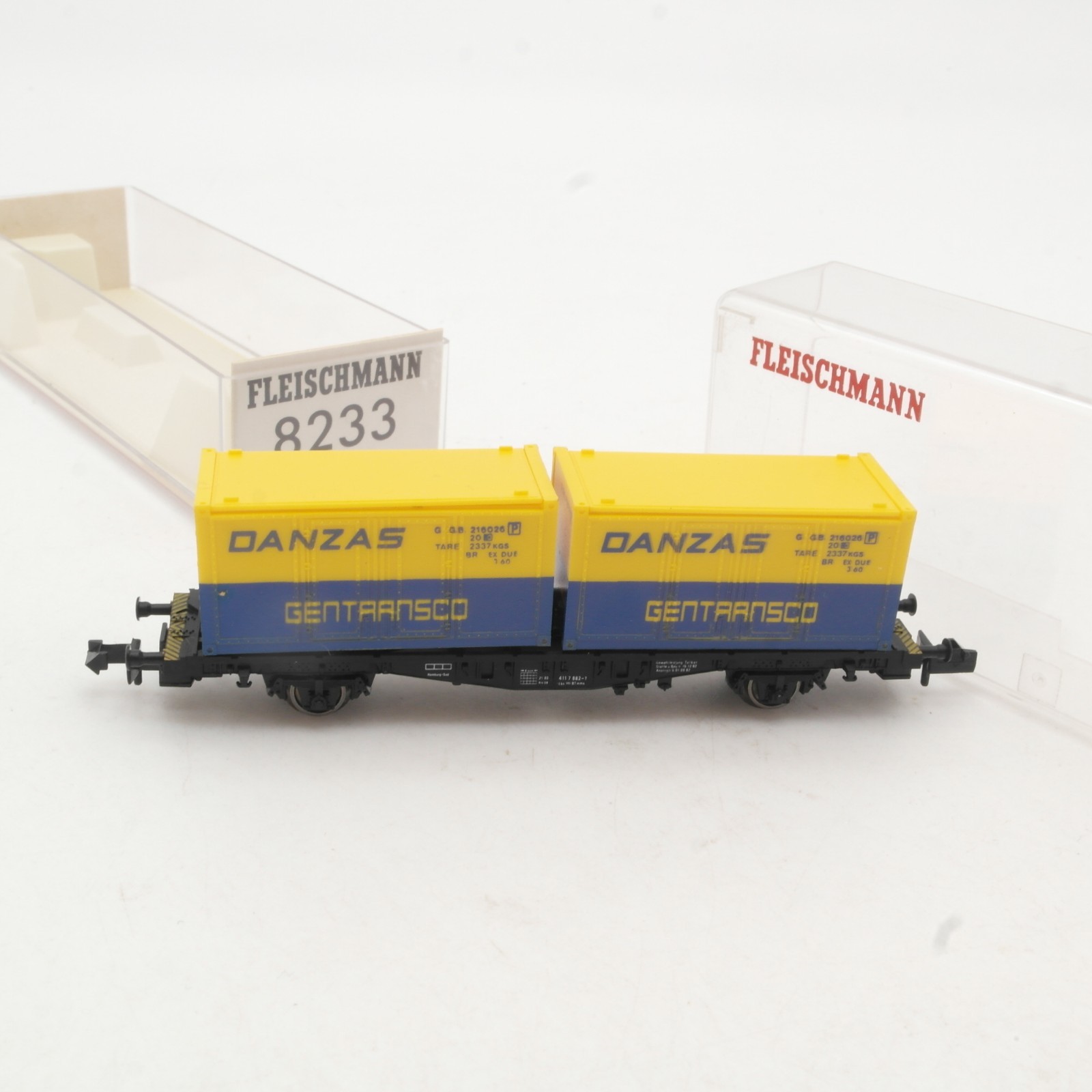 Fleischmann N 8233 Containerwagen DANZAS der DB in OVP RR4927 – Bild 3