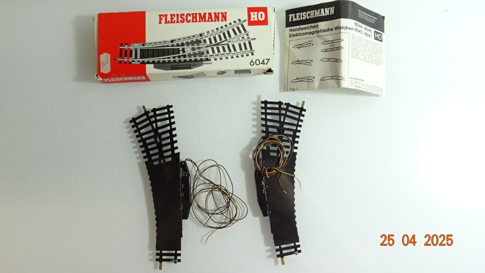 Fleischmann Spur 6047 Weichenpaar mit el.-mag. Antrieb siehe Foto in OVP CK7759 – Bild 3