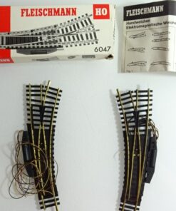 Fleischmann Spur 6047 Weichenpaar mit el.-mag. Antrieb siehe Foto in OVP CK7759
