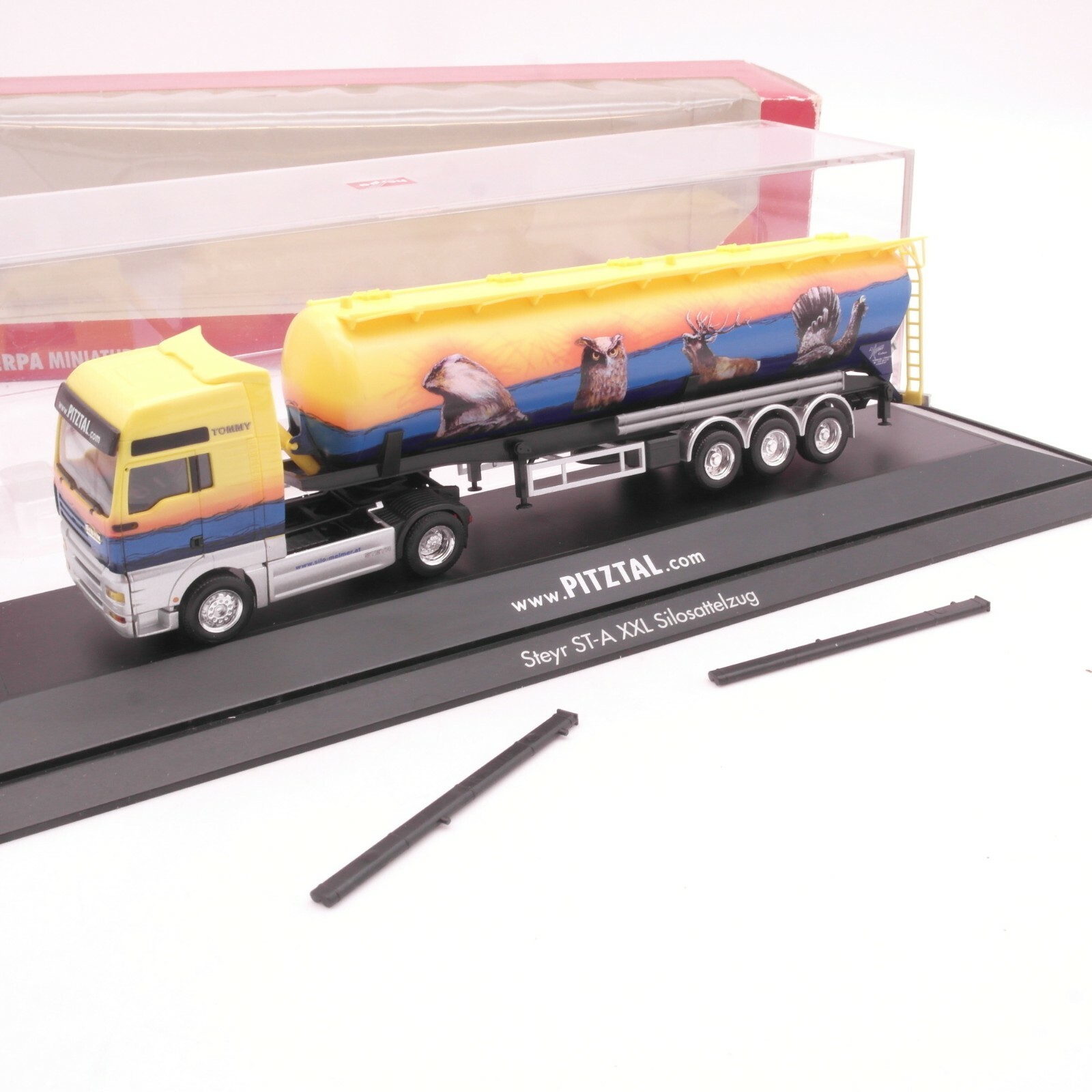 Herpa 1:87 120388 Steyr ST XXL Silo-Sattelzug Pitztal in OVP RT8718