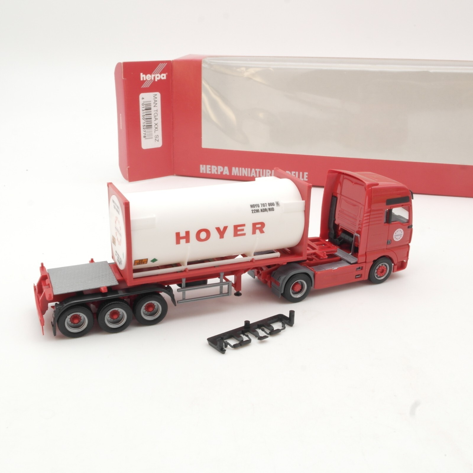 Herpa 1:87 152778 MAN TGA XXL Gascontainer Sattelzug Hoyer in OVP QR7626 – Bild 3