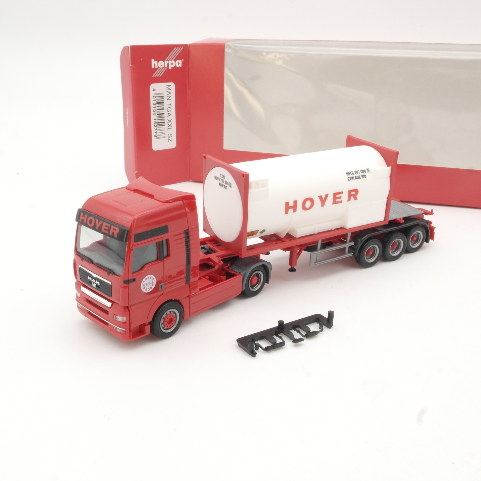 Herpa 1:87 152778 MAN TGA XXL Gascontainer Sattelzug Hoyer in OVP QR7626