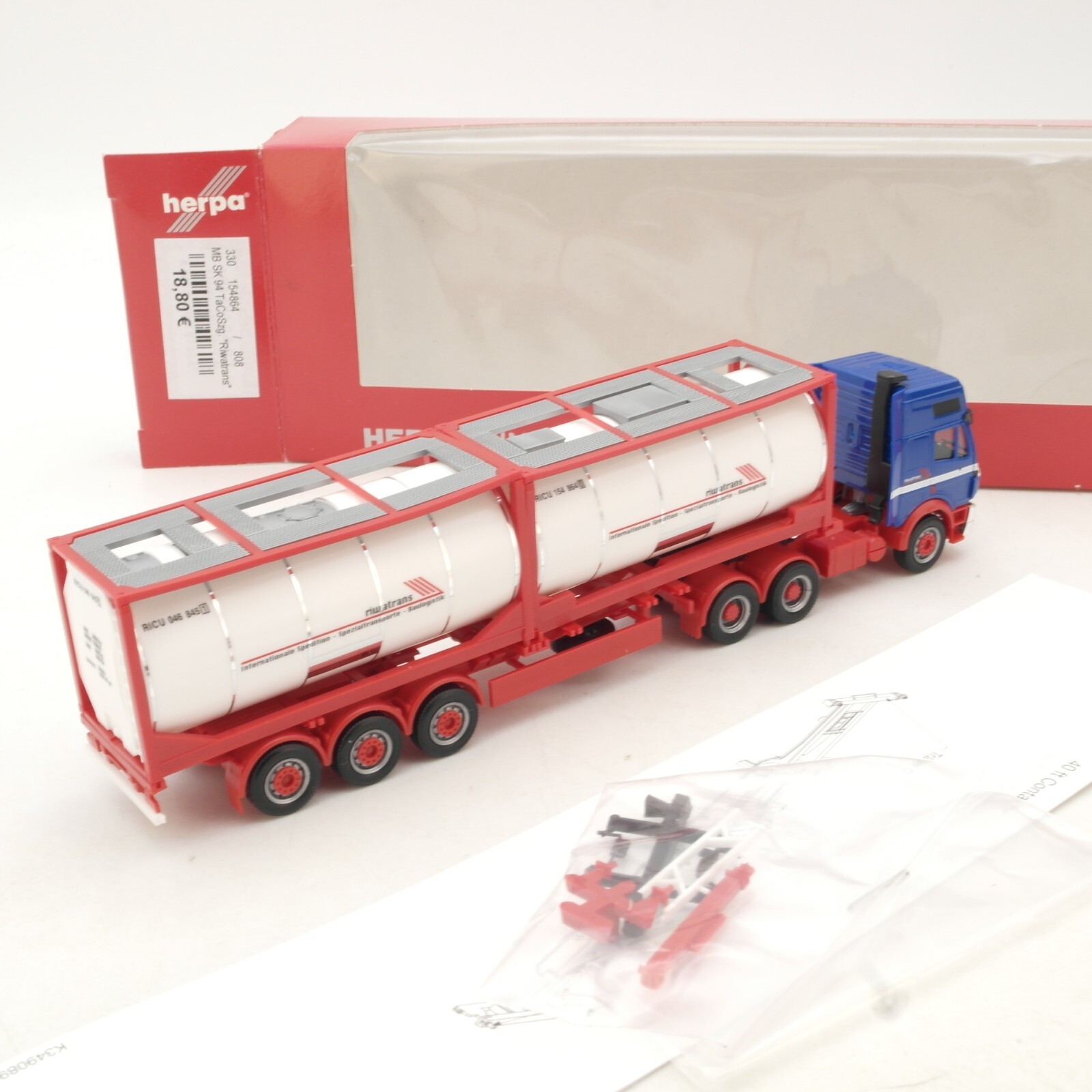 Herpa 1:87 154864 MB SK 94 Tanksattelzug Riwatrans in OVP QR826 – Bild 3