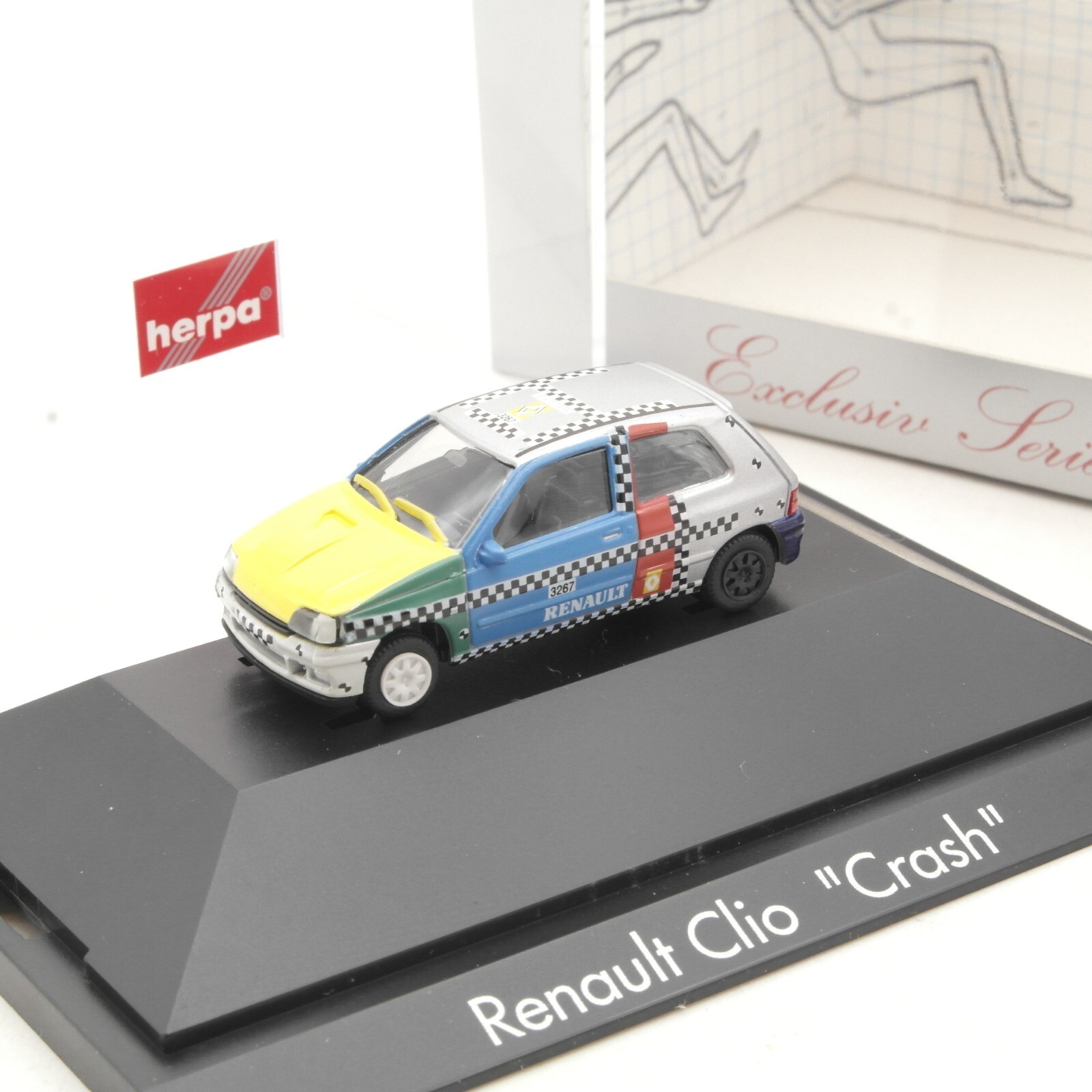 Herpa 1:87 182690 Renault Clio Crash in OVP RA8406