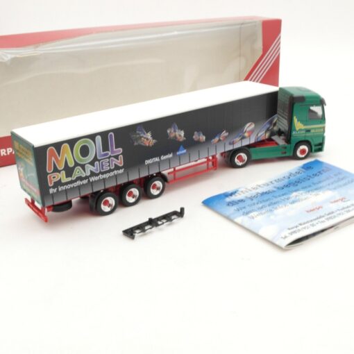 Herpa 1:87 188876 MB Actros LH Sattelzug Moll Planen in OVP RI7907 – Bild 3