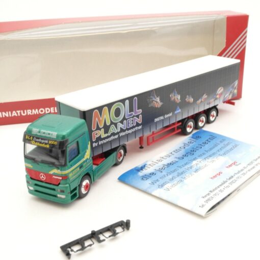 Herpa 1:87 188876 MB Actros LH Sattelzug Moll Planen in OVP RI7907