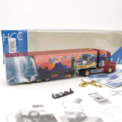 Herpa 1:87 196659 Scania Hauber Sattelzug HCC-Truck 2001 in OVP QR8588 – Bild 3